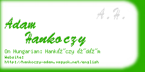 adam hankoczy business card